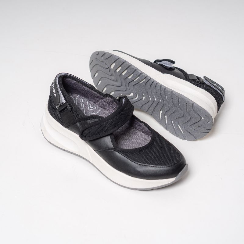 AYUKOOO.ID YUMNA SHOES BLACK BY ZUNIKA | SEPATU SNEAKERS SLIP ON WANITA NYAMAN