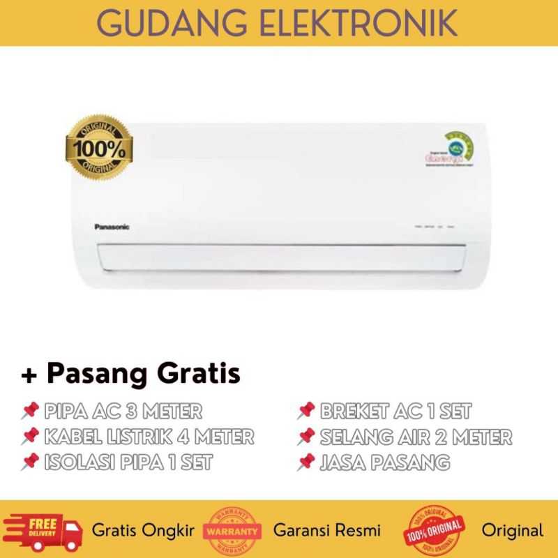 AC PANASONIC 1/2PK -  CSZN 05 YKP + PASANG - GRATIS ONGKIR SERANG KOTA
