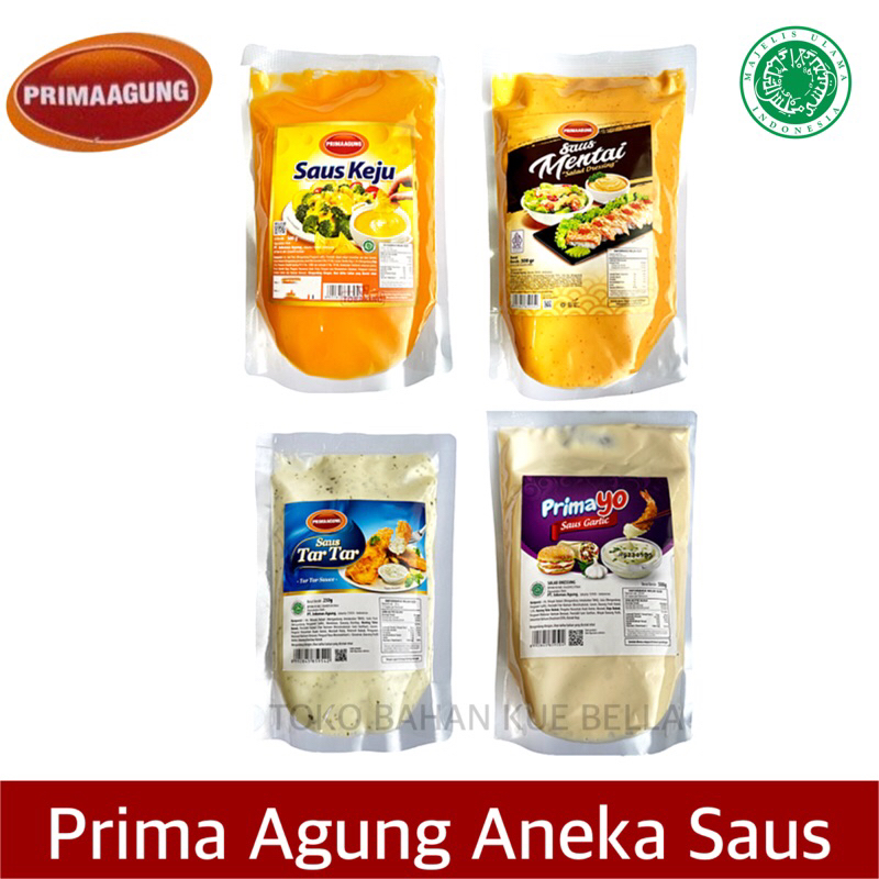 

PRIMA AGUNG Aneka Saus 500gr - Mentai Keju Tartar Garlic