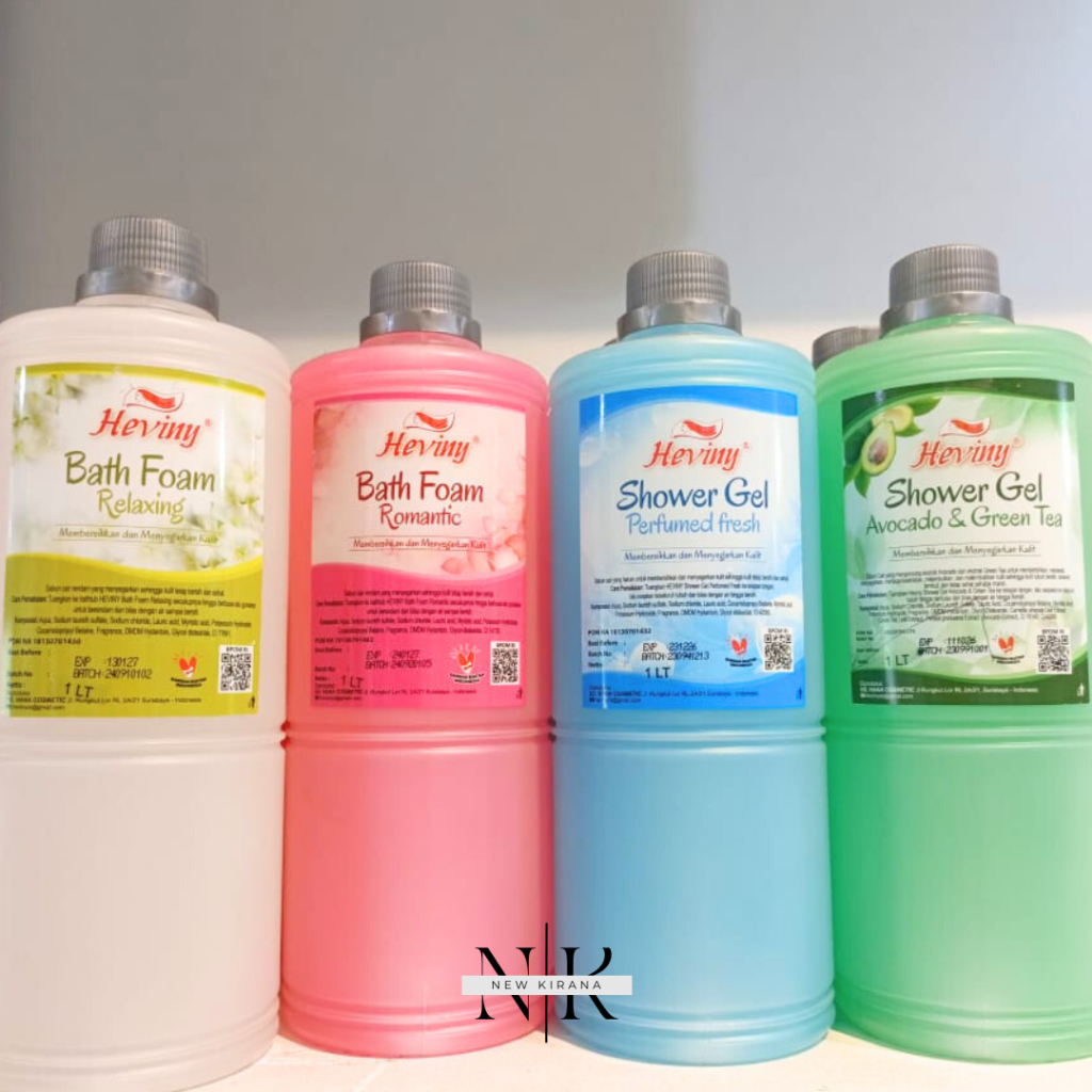 Heviny Shower Gel dan Bath Foam 1L