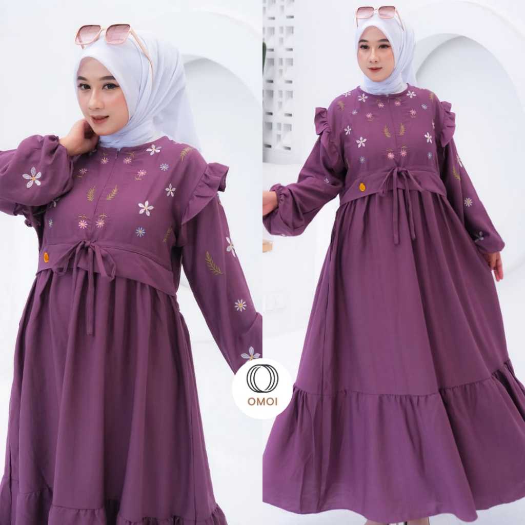 Venya Midi Dress Bordir Midi Dress Bordir Premium Midi Dress Bunga