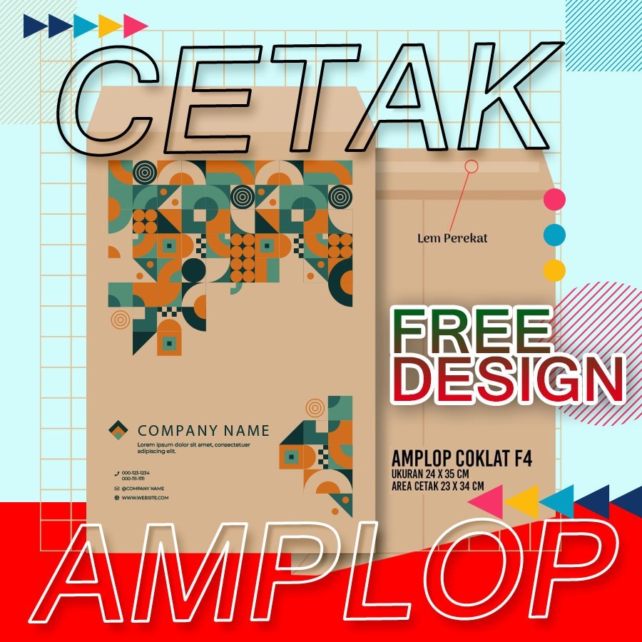 

PRINT CETAK AMPLOP COKLAT FOLIO/f4 FREE DESIGN