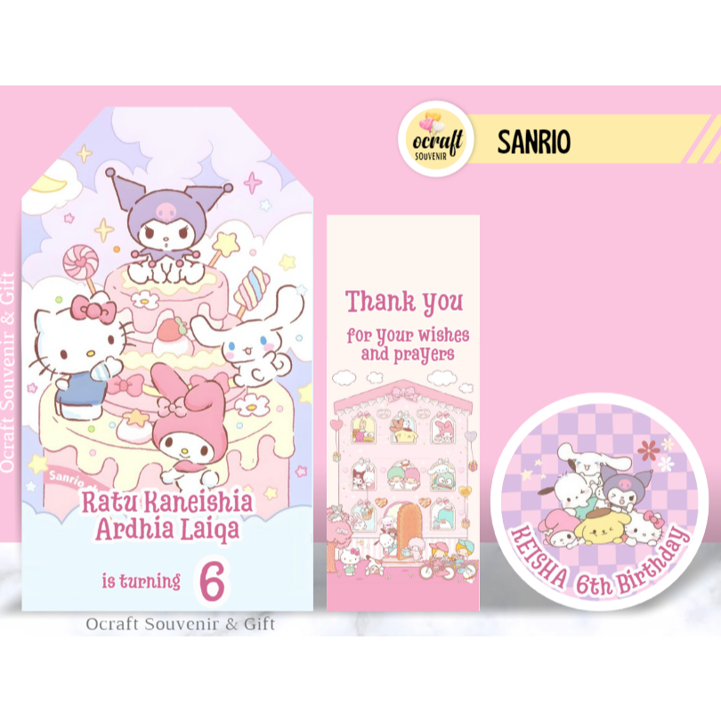 

HANG TAG PITA HAMPERS SOUVENIR ULANG TAHUN ANAK TEMA SANRIO