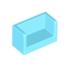 Lego Medium Azure Part 23969 Panel 1 x 2 x 1 with Rounded Corners