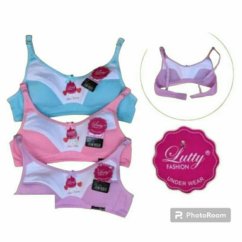 NEW 1 DAN 3 PCS SPORT BRA WANITA ABG BH REMAJA MURAH BUSA TIPIS SIZE 32-34-36-38
