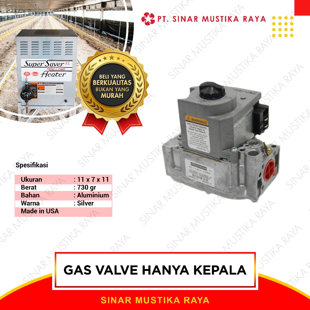 Gas Valve SS-225 (Kepala ) Spare Part Super Saver Heater Pemanas