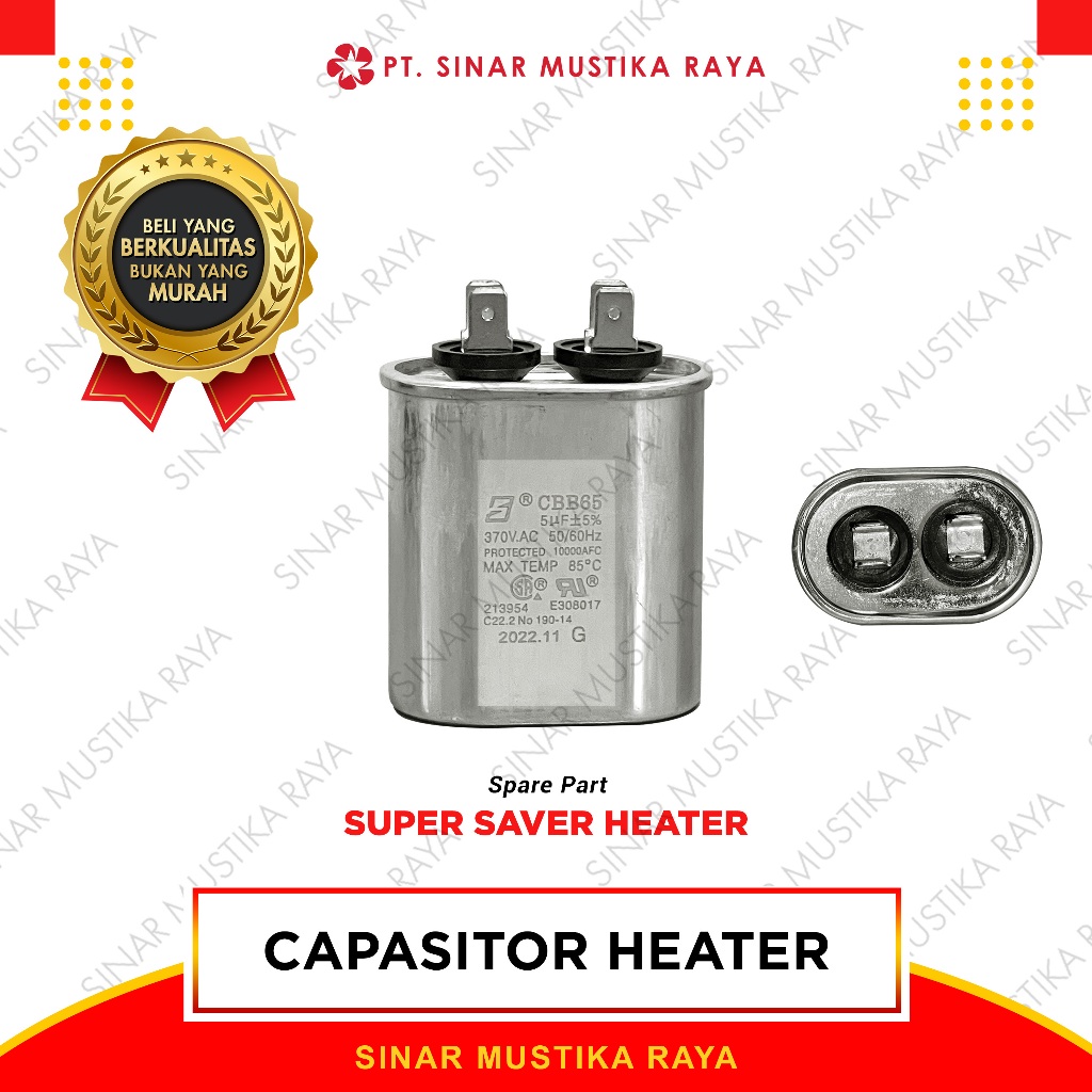 Capasitor Kapasitor Motor Spare Part Super Saver Heater Pemanas