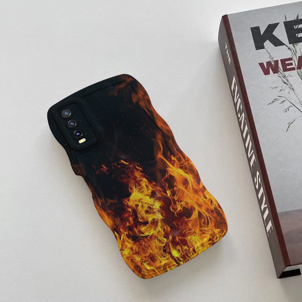 Case Gelombang VIVO Y20 / Y12S  Motif Aesthetic Bahan Softcase silicon Lentur - Skin / Casing Handpo
