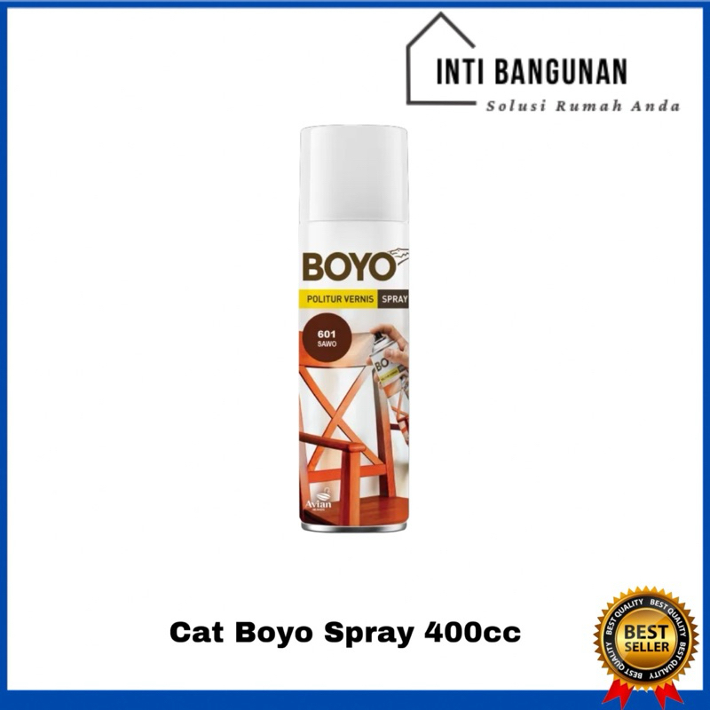 Boyo Politur Spray 400 CC Pelindung Kayu PILOX PYLOX Kayu 400cc Vernis Kayu Jati Sawo Manggis