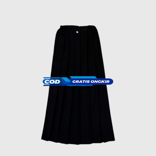 ROK HITAM REMPEL PANJANG BAWAHAN SERAGAM SEKOLAH SD PEREMPUAN TERKINI