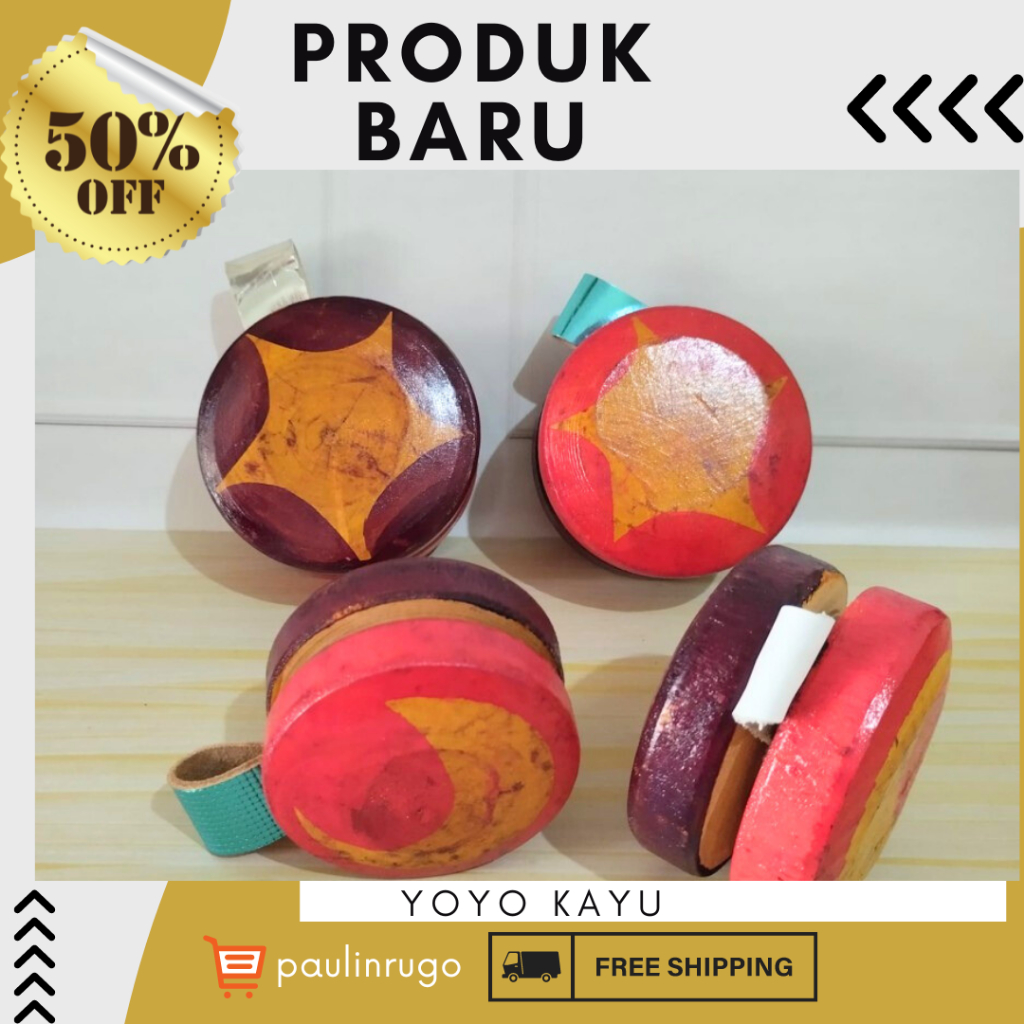 Mainan Yoyo Kayu Tradisional Besar Dan Kecil|Mainan jadul yoyo kayu murah/Mainan tradisional