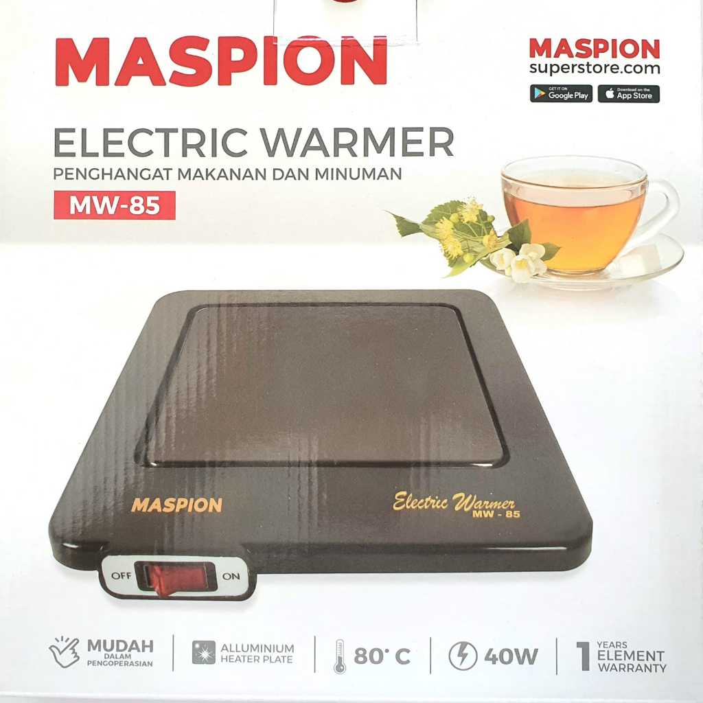 ELECTRIK WARMER MASPION PEMANAS MAKANAN DAN MINUMAN MW-85