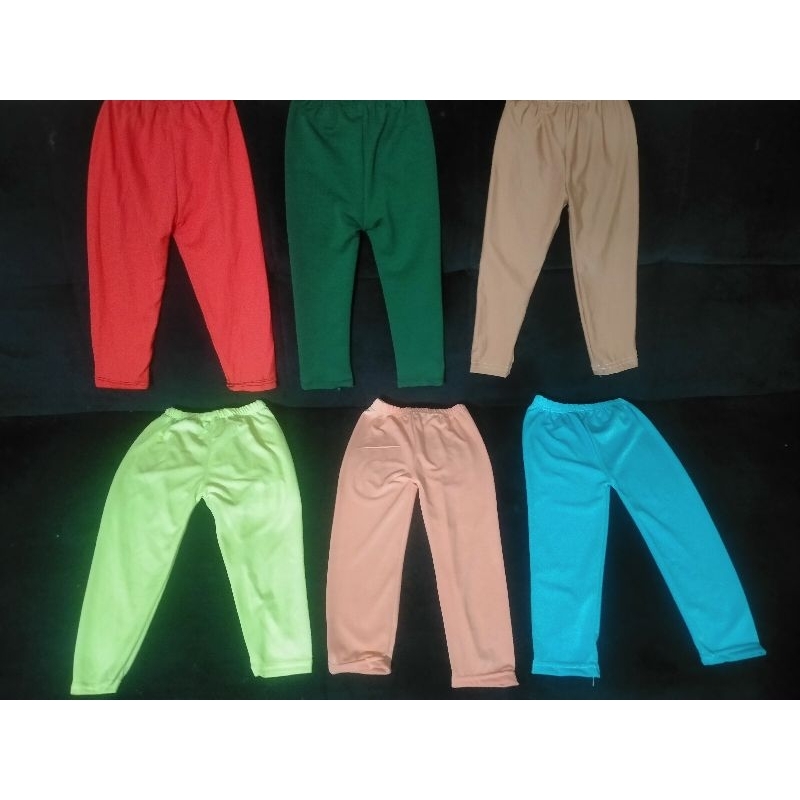 legging anak perempuan warna polos