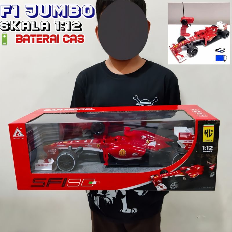 Mainan Remote Control RC Car Formula One 1 Jumbo 1:12 Baterai Cas Ank Laki Edukasi - Mainan Mobil Re