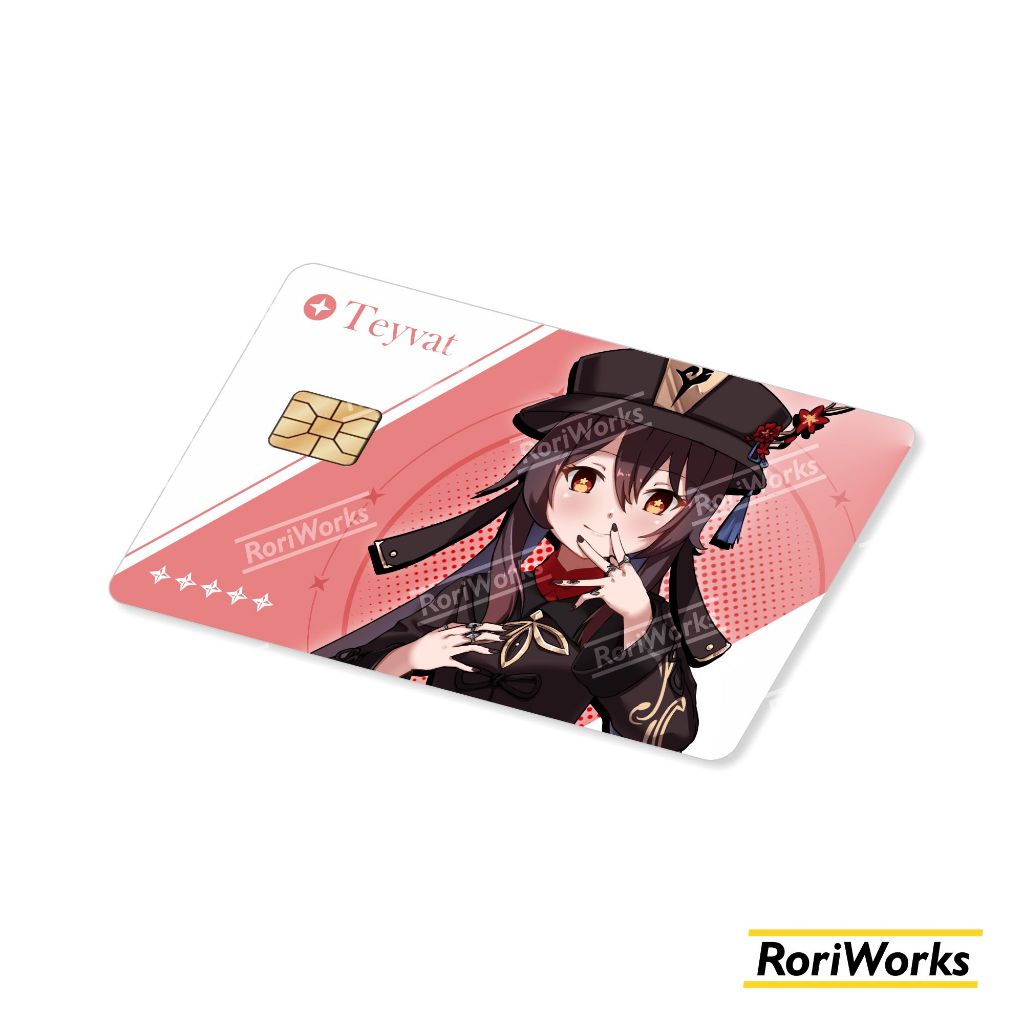 Stiker Kartu - Hu Tao | Genshin Impact | Garskin Debit Kredit Emoney Flazz