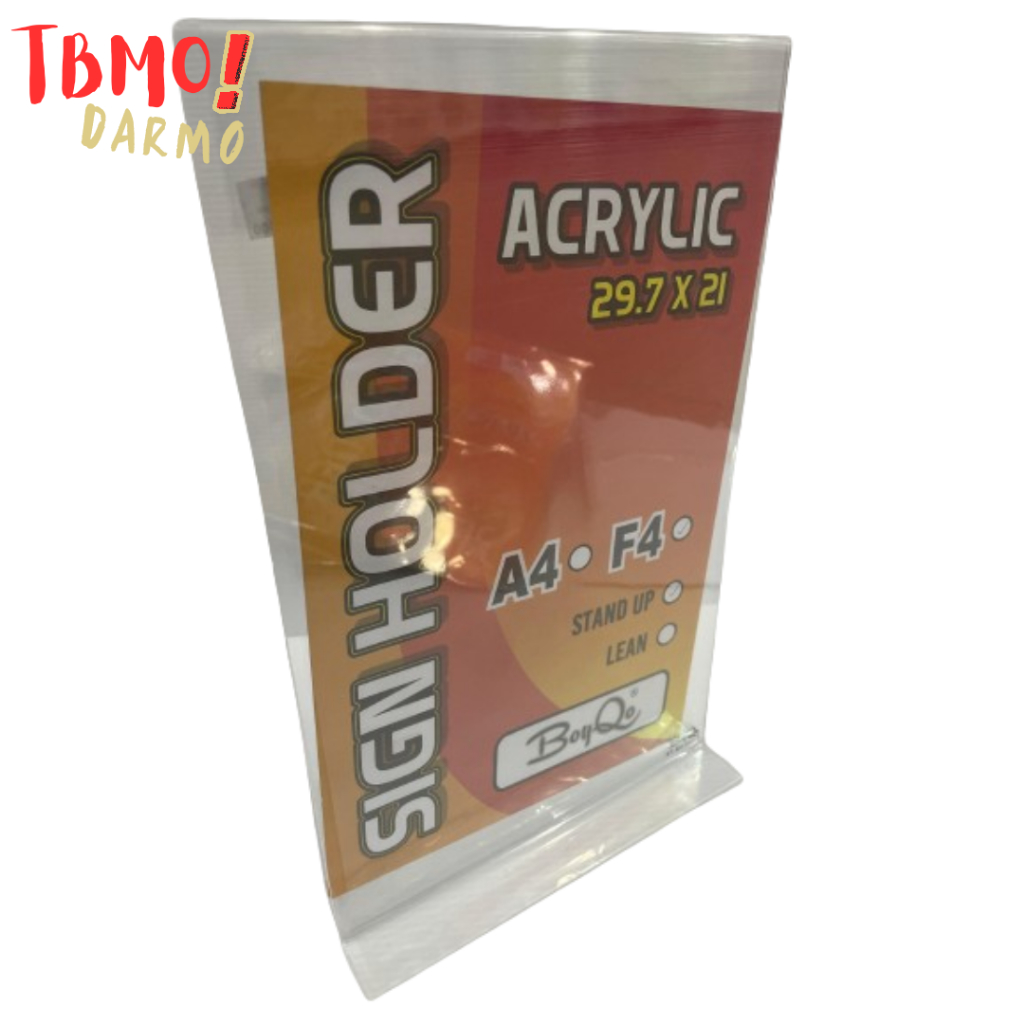 

TBMO ACRYLIC STAND UP SIGN HOLDER F4 29.7X21 SP0003