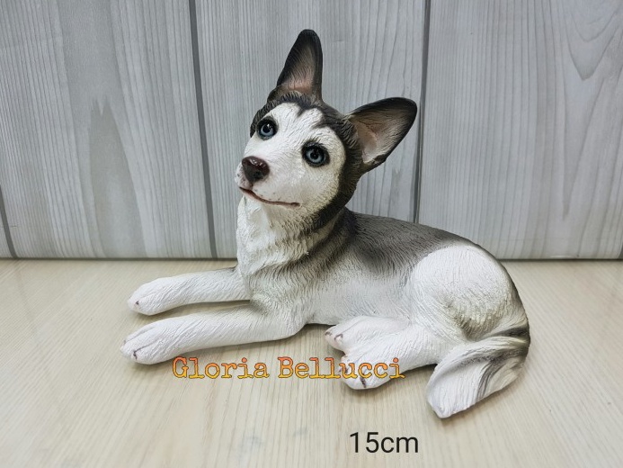 MURAH MERIAH PATUNG PAJANGAN MINIATUR ANJING SIBERIAN HUSKY