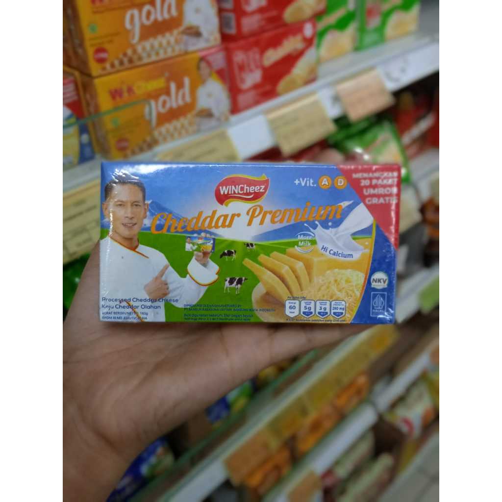 

Keju Cheedar Win Cheez Premium 160gram