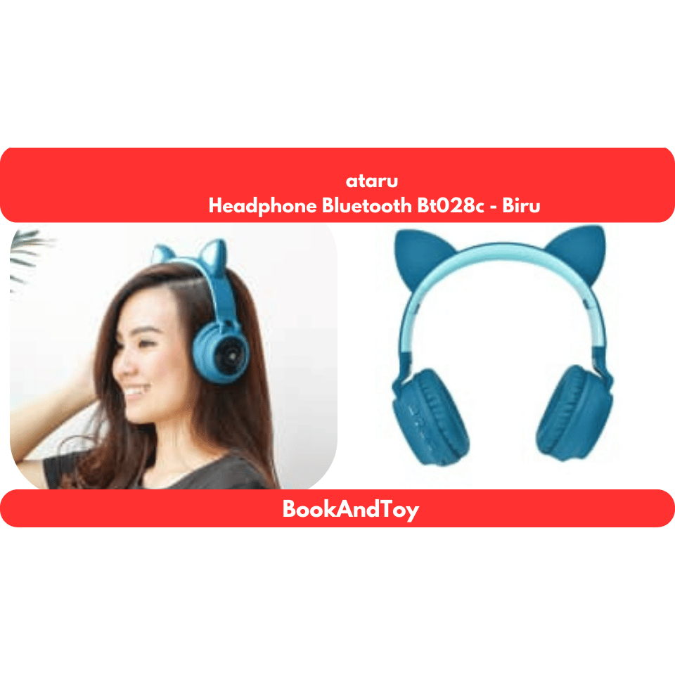 ataru Headphone Bluetooth Bt028c - Biru