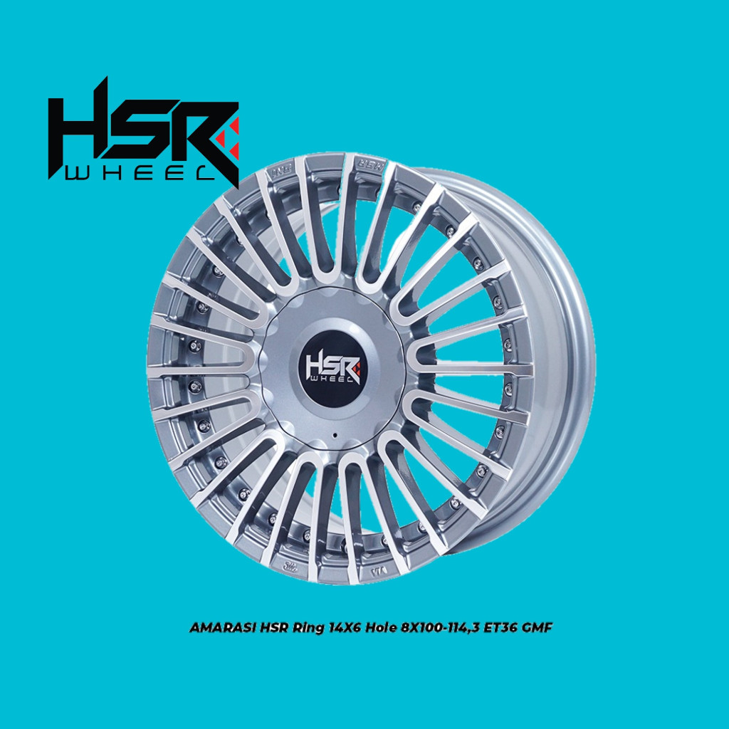 Velg Ring 14 Mobil Brio Calya HSR AMARASI Velg Mobil R14 Lebar 6