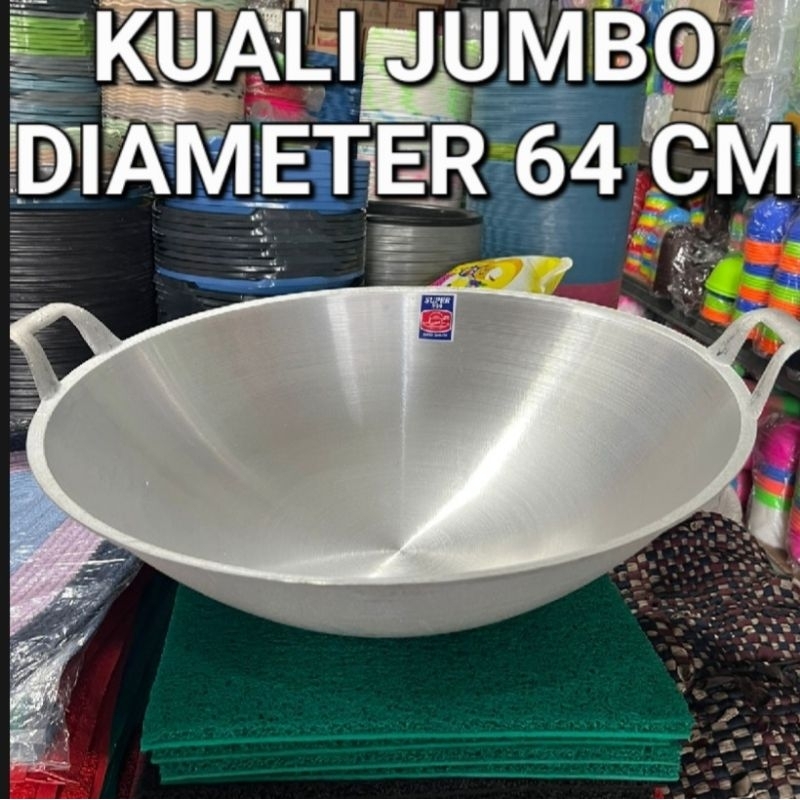 Kuali Wajan Penggorengan SUPER 26" Besar Alumunium Tebal Cekung.