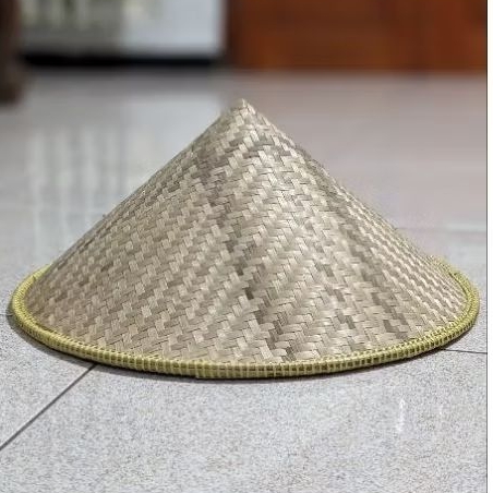 Caping petani topi petani dudukuy ukuran besar doble anyaman