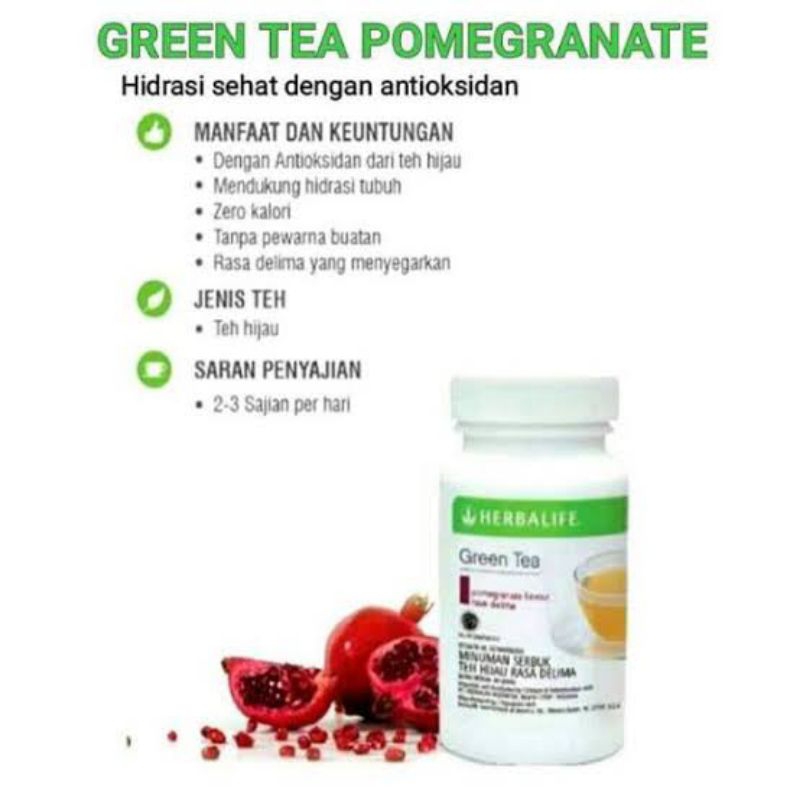 

Herbal Green Tea Pomegranate