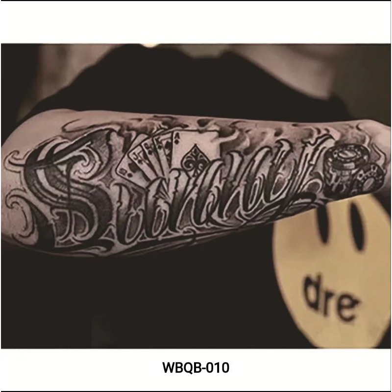Sticker Tato Temporer Herbal Fruit Ink Tulisan FAMILY YOUONTYLIVEONCE Tatto Semi Permanen Tahan Air 