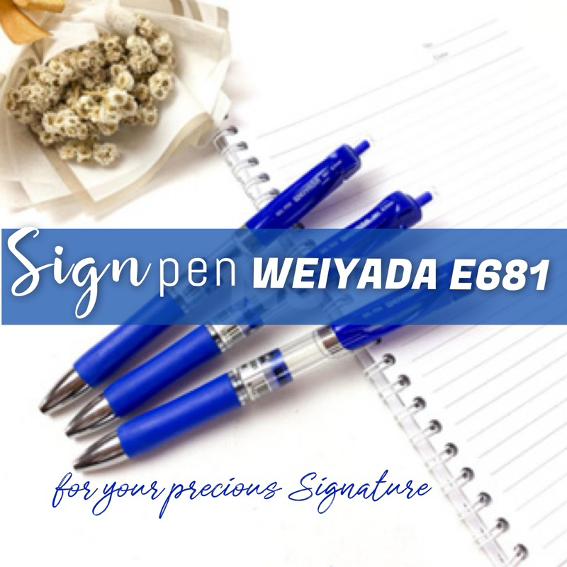 

Sign Pen Weiyada CLICK E681 | Biru | Gel Pen untuk tanda tangan