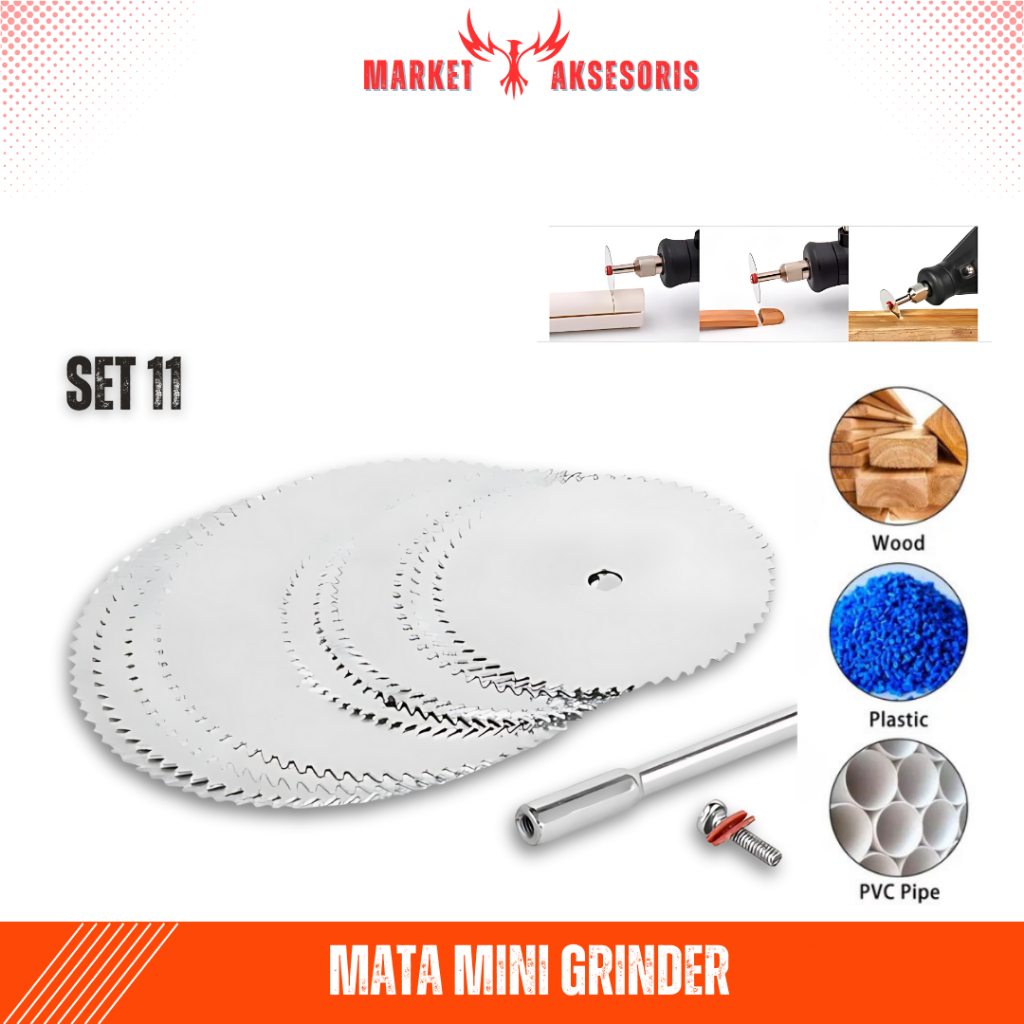 Mata Pisau Mini Grinder SET 11 Pcs Circular Saw Blade Die Grinder Mata Potong Gergaji Bor Gerinda Mi