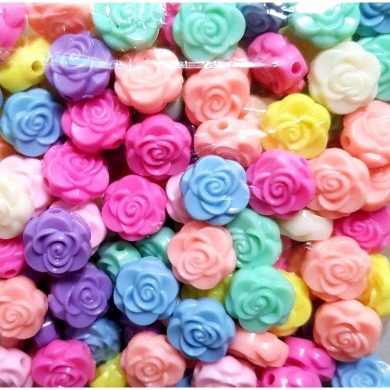 30gram resin mawar kecil/manik bunga mawar/mote bunga