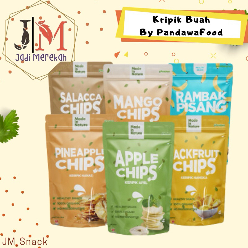 

[JM_Snack] Keripik Buah 70 Gr Pandawafood / Keripik Apel / Keripik Nanas / Keripik Salak / Keripik Nangka / Keripik Mangga / Keripik Rambak Pisang