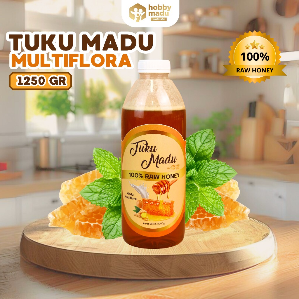 

Madu Multiflora Madu Murni Botol 1250g - Tuku Madu