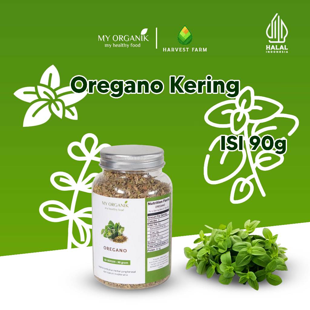 

My Organik Oregano kering 90g Daun Oregano Flakes Bubuk Bumbu Masak Dapur Rempah 90gr