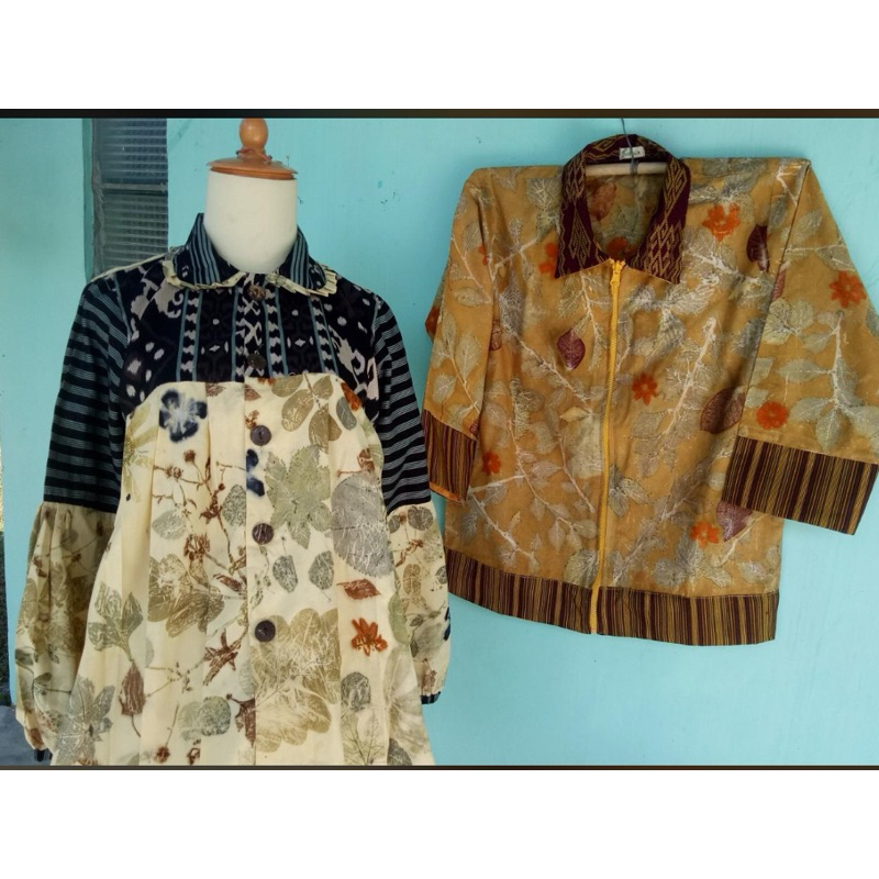 Blouse batik Ecoprint modern
