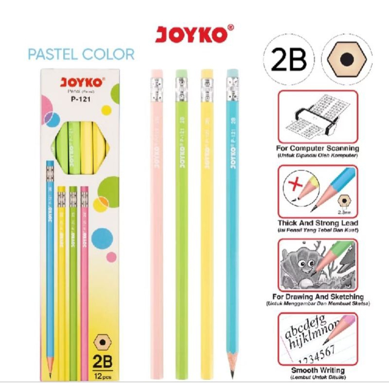 

Pens Joyko P-121 2B 1 pack isi 12 pcs / Pencil