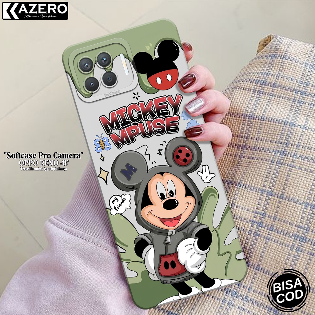 Softcase Pro Camera OPPO RENO 4F - Fashion Case Kartun - Case OPPO RENO 4F Terbaru - Casing OPPO REN