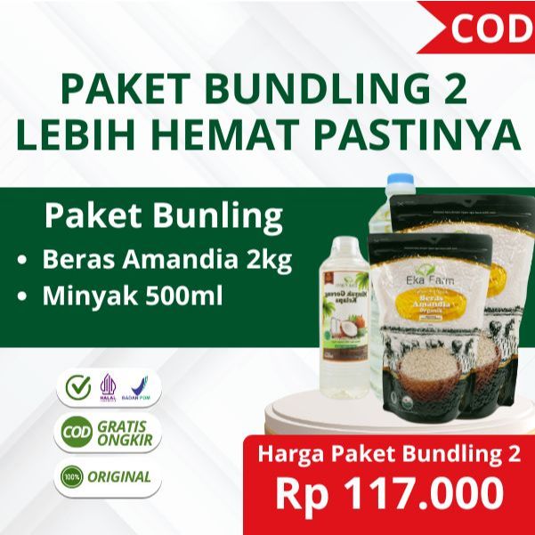 

Paket Bundling 2 Beras Amandia 2kg Minyak Goreng 500ml