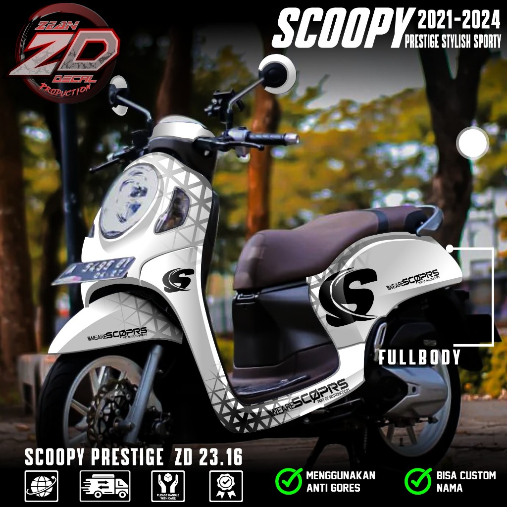 (PROMO COD) TERBARU Decal Sticker Motor Scoopy New 2021 2022 2023 2024 Full Body - Sticker Skotlet V