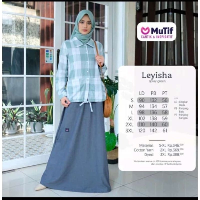 Leyisha Green by Mutif Gamis Ukuran M