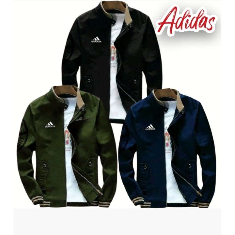 Jaket Pria Bomber Distro Adidas Jaket Baseball Vintage Jaket Parasut Atasan Pria  Jaket Kasual Style