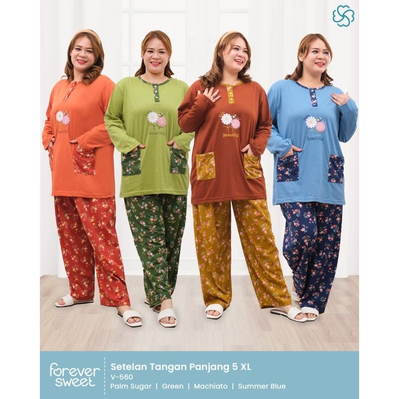 BABYDOLL FOREVER SWEET 5xl V-560 PP SUPER JUMBO PANJANG PANJANG