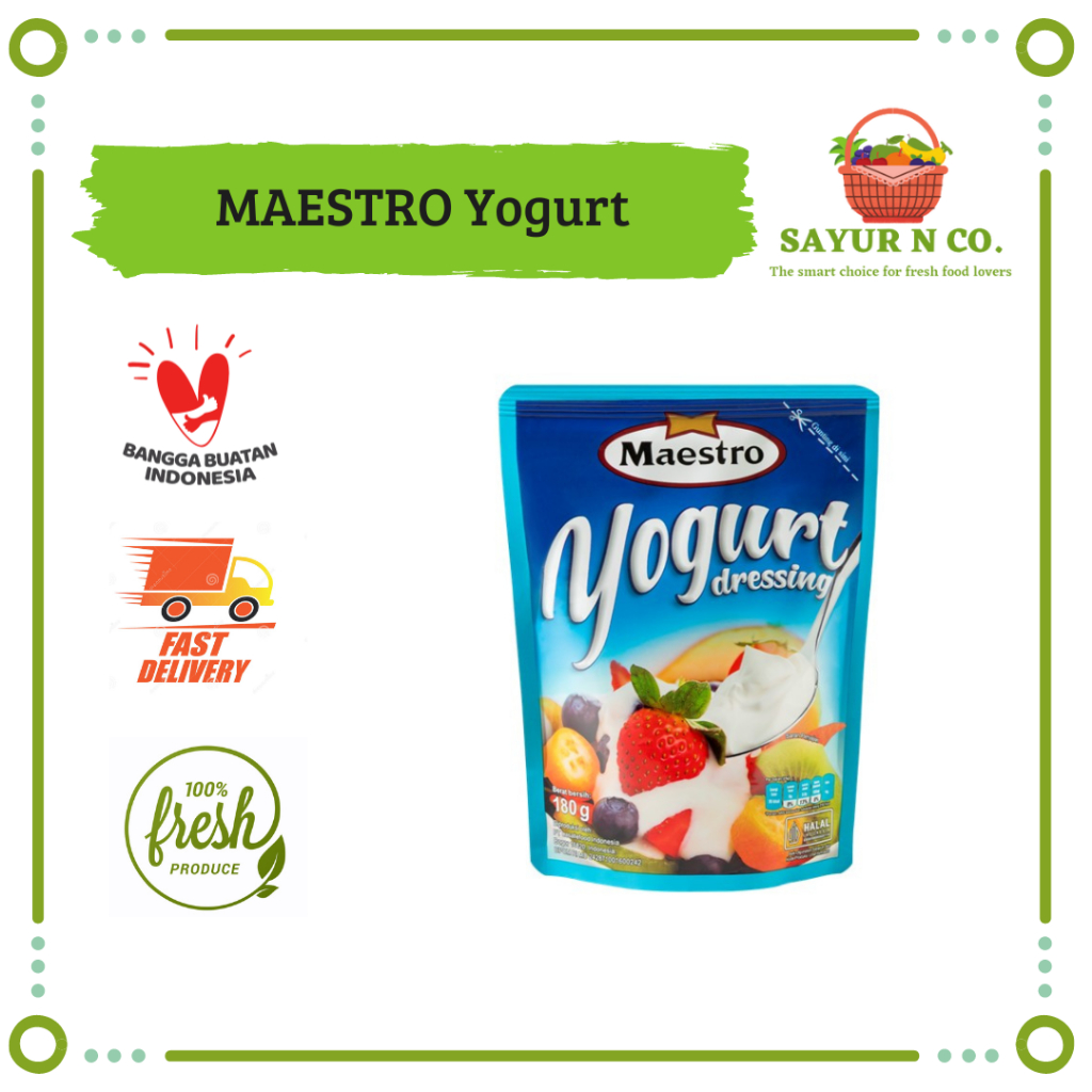 

MAESTRO Yogurt Dressing Kemasan Pouch 180gr | Sayur N Co Bekasi