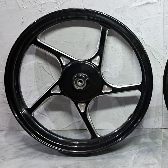 velg rossi prime palang 5 bintang mio sporty/mio smile/mio soul lama 185/215x14 hitam crom/biru crom