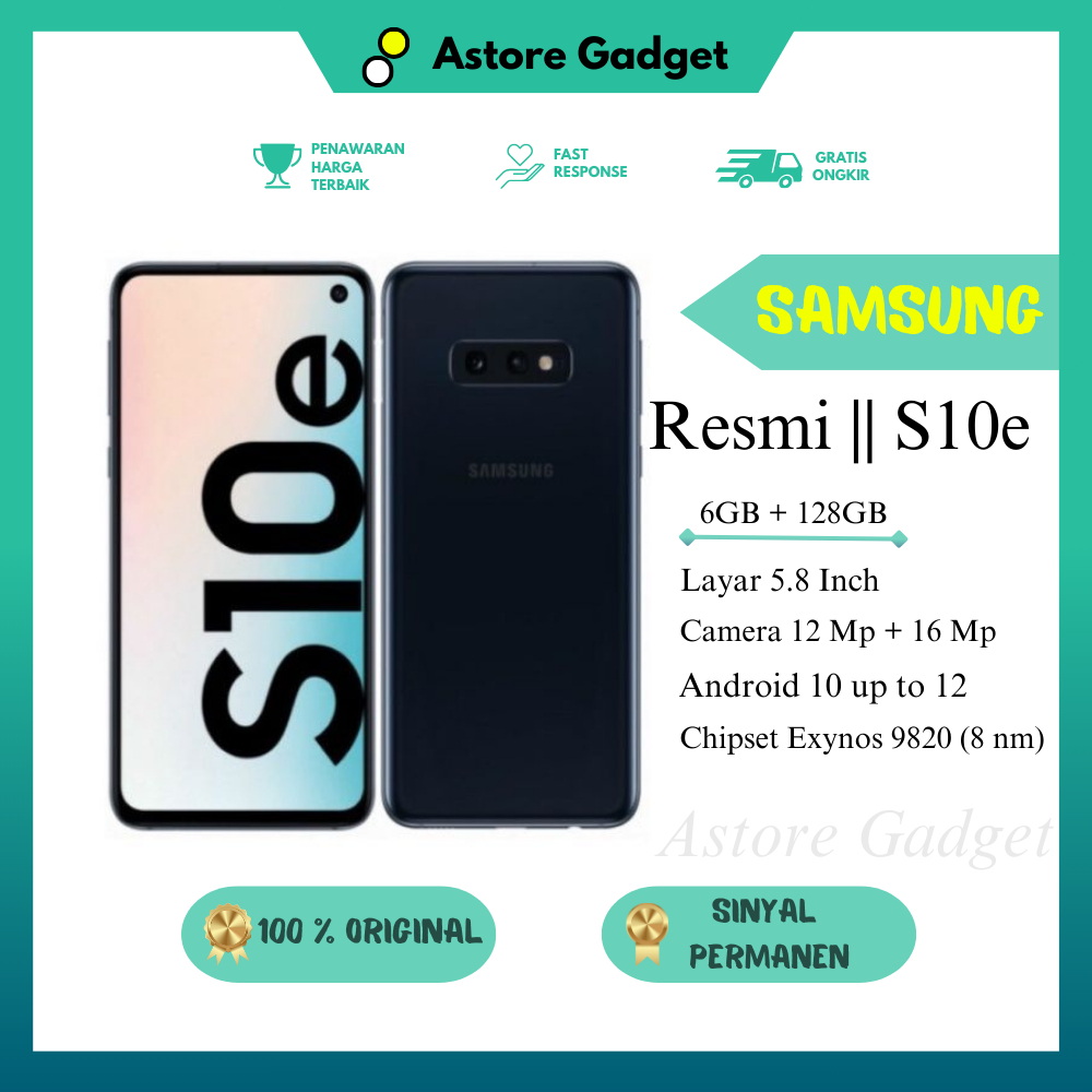 SAMSUNG Galaxy S10E Dual Sim - RAM 6GB - 128GB Second - Mulus - Fullset
