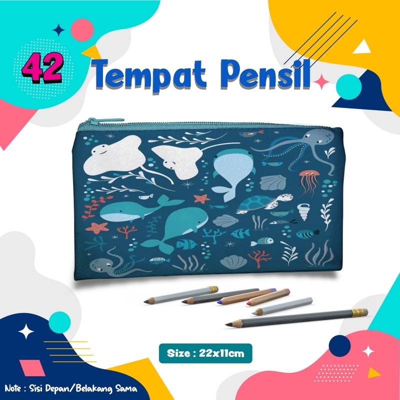 

Pencil Case Ikan Paus Orca tempat Pensil Kotak dompet pouch wadah kostak