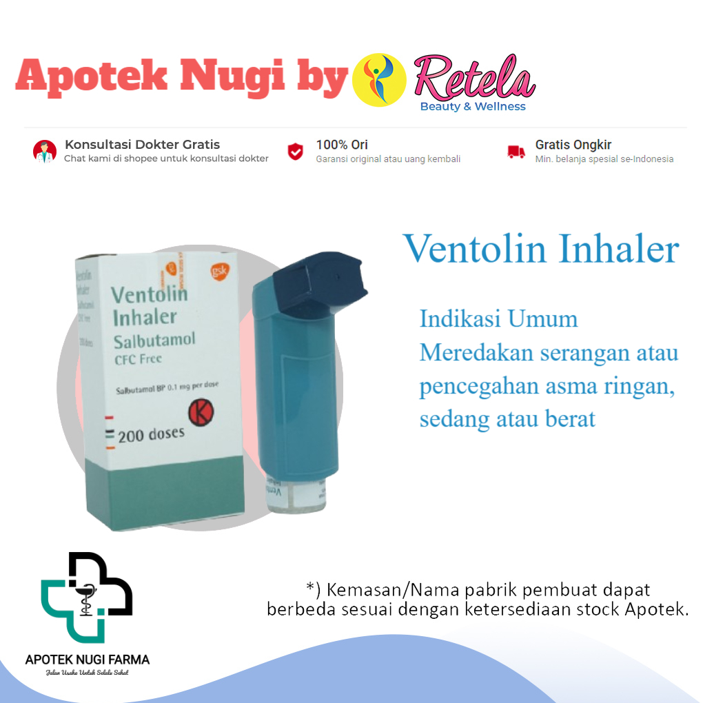 Ventolin Inhaler 100 mcg 200 Doses