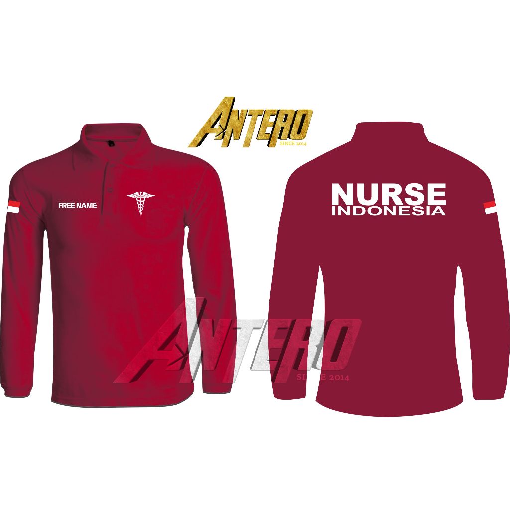 KAOS poloshirt LENGAN PANJANG NURSE INDONESIA