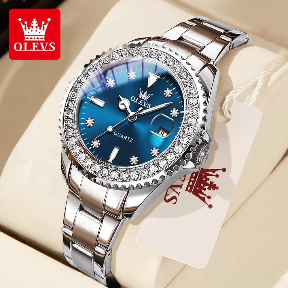 OLEVS Jam Tangan Wanita Arloji Cewek Anti Air Original Kalender Analog Luminous Women Watch