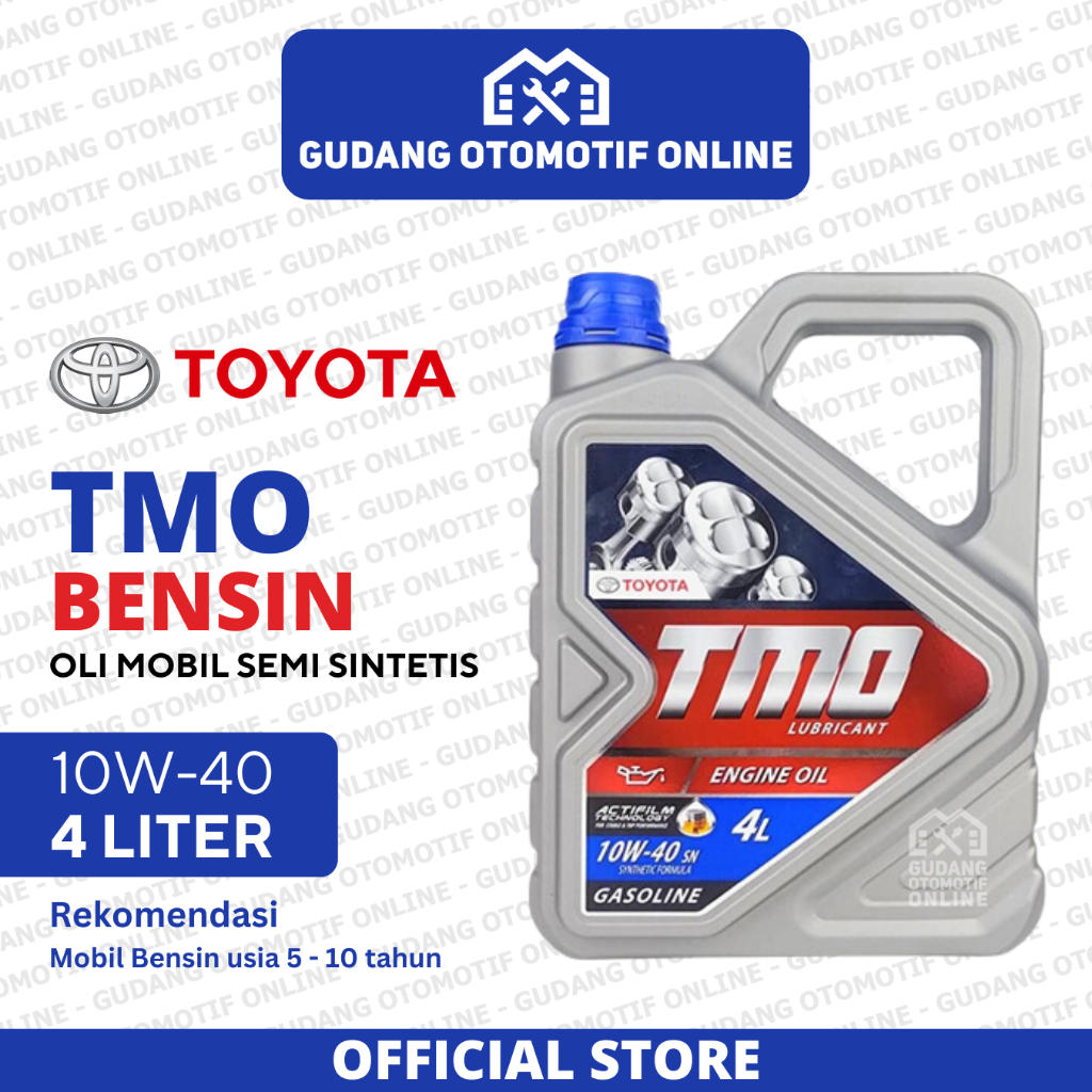 Oli TMO Toyota Bensin 10W-40 4L 4 Liter Original - Oli Mesin Mobil Sintetis